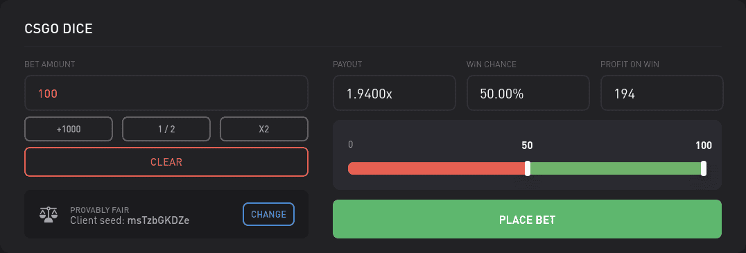 CSGOPolygon / PLG.BET Dice